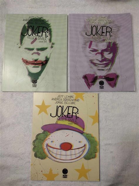 Dc Comics Joker Killer Smile 1 3 Complete Set Black Label Jeff Lemire