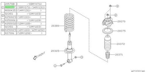 Flange Bolt Rear Shock Absorber Left Right Subaru Impreza Wrx Sti