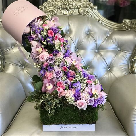 Fontaine De Fleurs Lavender Dream Jlf Los Angeles Florist Floral