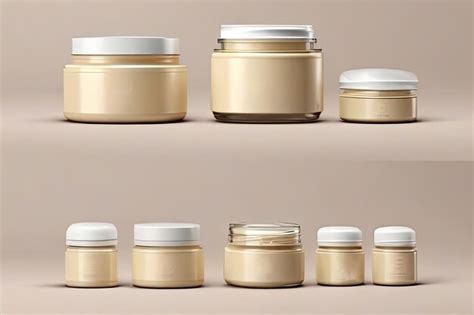 Premium Photo Versatile Cream Cosmetic Jar Mockup Set Perfect For