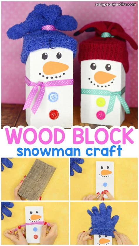 Wood Block Snowman Craft - The Best Christmas Craft this Season - Easy ...