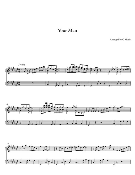 Josh Turner Your Man Sheets By C Music