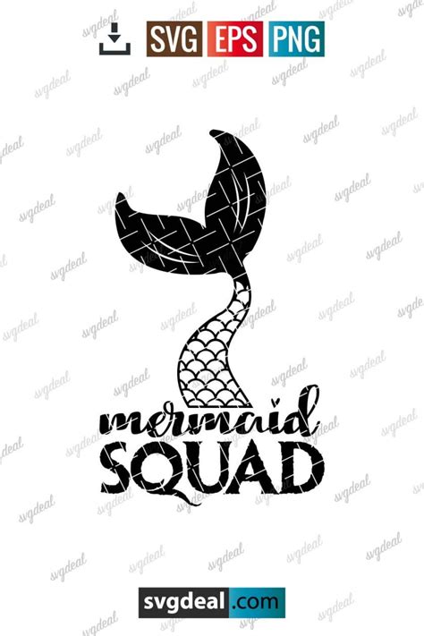 Free Mermaid Squad Svg