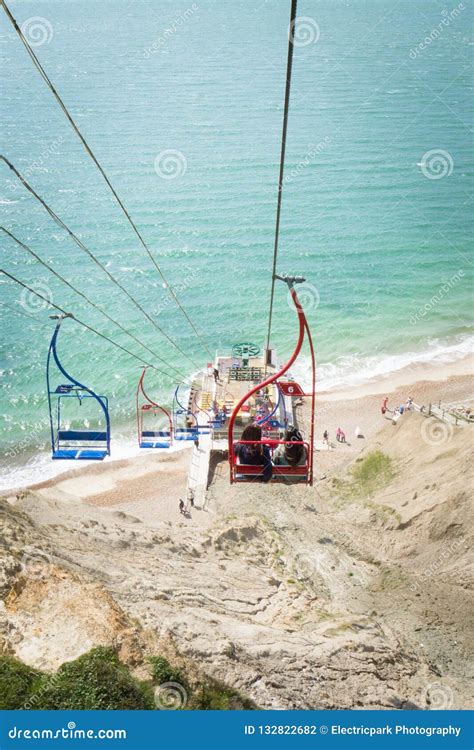 Chairlift at the Needles, Isle of Wight, UK Editorial Photography ...