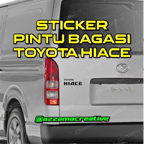 Jual Sticker HIACE Stiker pintu bagasi Toyota HIACE | Shopee Indonesia