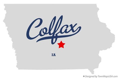 Map of Colfax, Jasper County, IA, Iowa