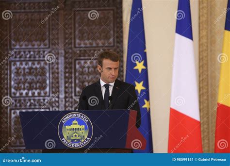 Le Pr Sident Fran Ais Emmanuel Macron Photo Ditorial Image Du