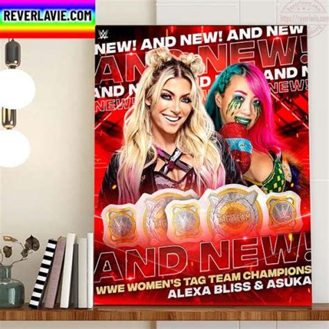 Alexa Bliss And Asuka And New Wwe Women Tag Team Champions Home Decor