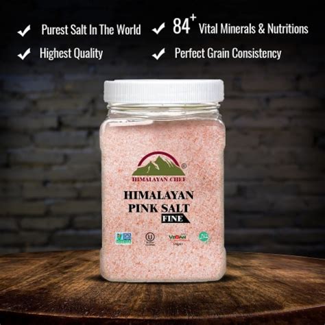 Himalayan Chef Himalayan Pink Salt Fine Grain Plastic Jar 5 Lbs 1