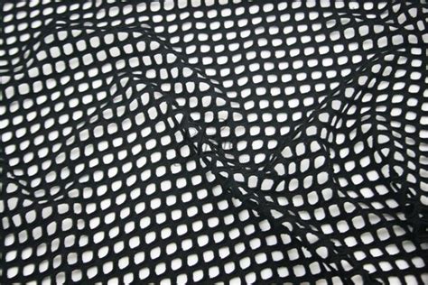 Large Hole Fishnet Black Way Stretch Shine Trimmings Fabrics