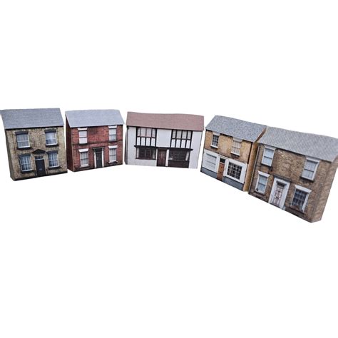 OO Gauge Houses Pack of 5 | Scale Model Buildings