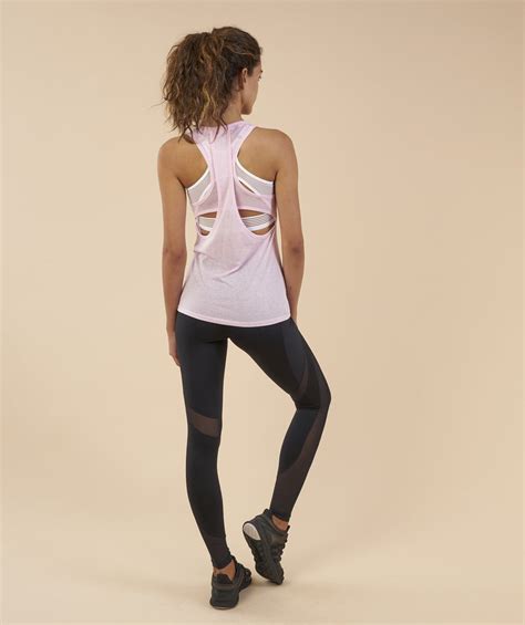 Gymshark Double Back Vest - Chalk Pink Marl 2