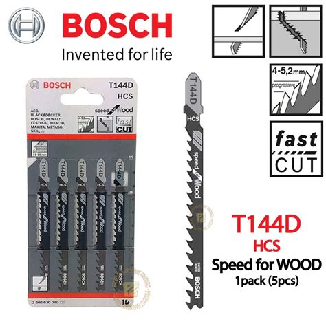 BOSCH T144D HCS Jigsaw Blades Speed For Wood Cutting 1pc 1pack 5pcs