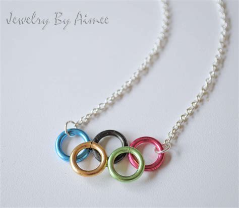 Olympic Rings Games Inspired Necklace By Jewelrybyaimee On Etsy 1700