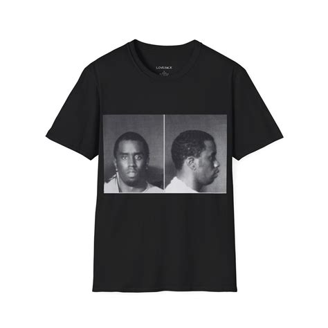 Diddy Mugshot Tee Puff Daddy Sean Combs Puffy Celebrity Mugshot Tee ...