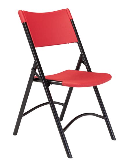 Nps® 600 Series Premium Resin Plastic Folding Chair Red Pack Of 4