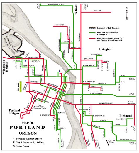 Transit Schedule and Stop Map for Portland Bus Line 22 30
