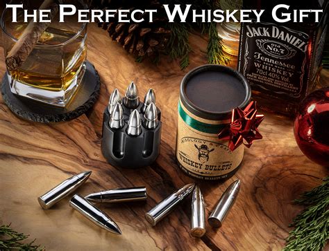 Whiskey Stone Bullets Gift Set Stainless Steel Bullet Shaped Whiskey