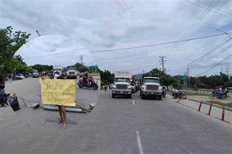 Bloquean la Troncal del Caribe en Santa Marta por falta de energía