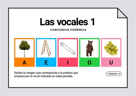 Las vocales 1 Conciencia fonémica Soyvisual