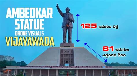 Feet Ambedkar Statue Vijayawada Drone Visuals Ap Cm Ys Jagan