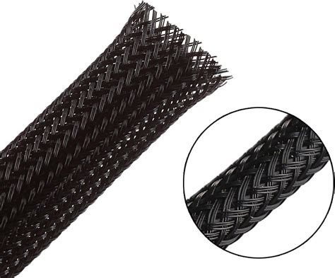 Ft Inch Flexo Pet Expandable Braided Sleeving Black Alex