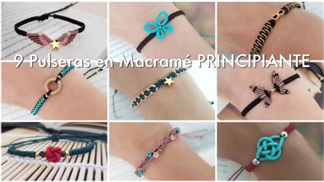 9 PULSERAS FÁCIL Y RÁPIDO PULSERAS EN MACRAMÉ PARA PRINCIPIANTES