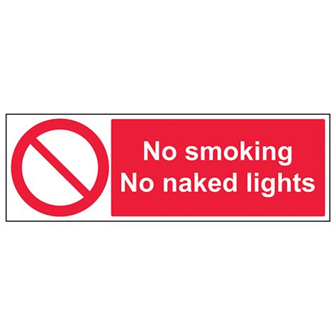 No Smoking No Naked Lights Landscape Prohibition Signs Safety Signs EurekaDirect