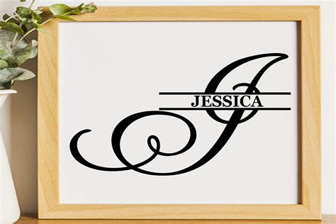 J Split monogram SVG Split letter svg Monogram font (483544) | Monograms | Design Bundles