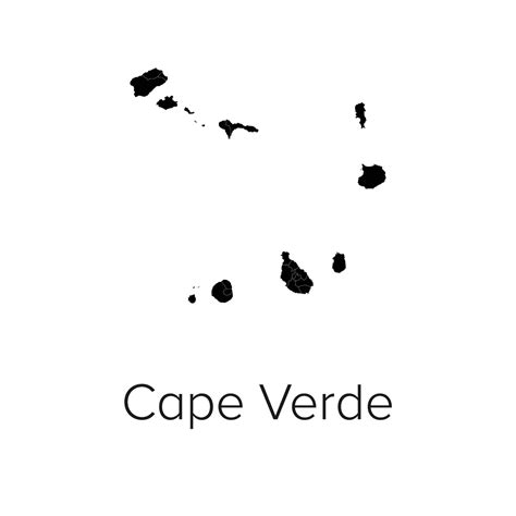 Cape Verde Map Illustration - Silhouette, Outline, Cape Verde Travel