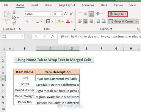 How To Wrap Text In Merged Cells In Excel 5 Ways Exceldemy