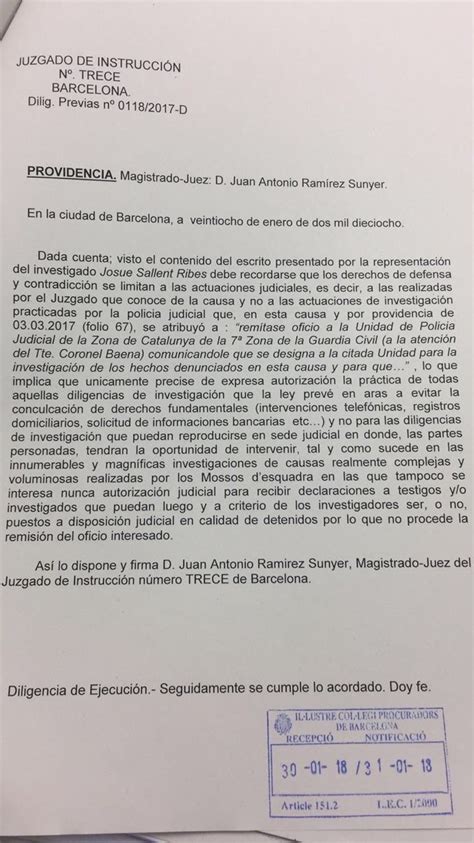 El jutge del 13 manté els interrogatoris de la Guàrdia Civil i es mofa