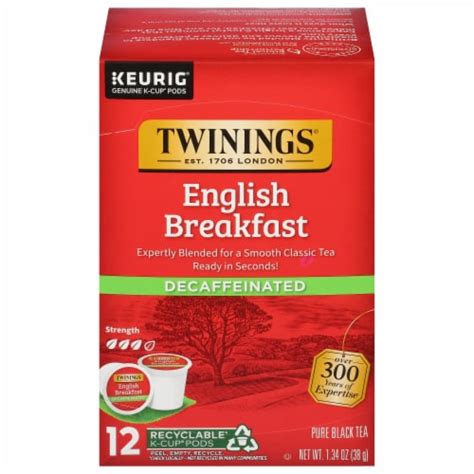 Twinings Of London Decaffeinated English Breakfast Tea K Cup Pods