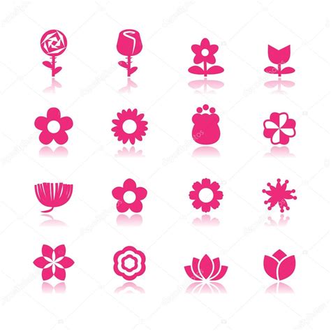 Flower Vector Set Stock Vector By Jacartoon