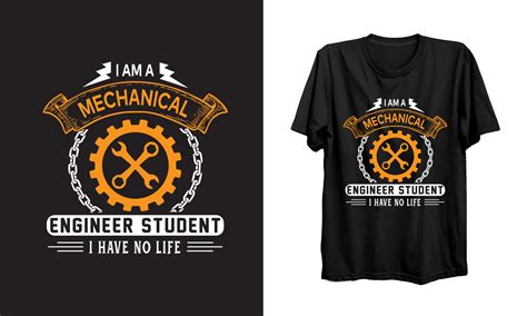 Mechanical Engineering T Shirt Design Engineering T Shirt Vector