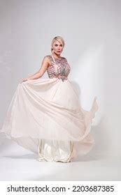 Sexy Blonde Woman Posing White Background Stock Photo Shutterstock