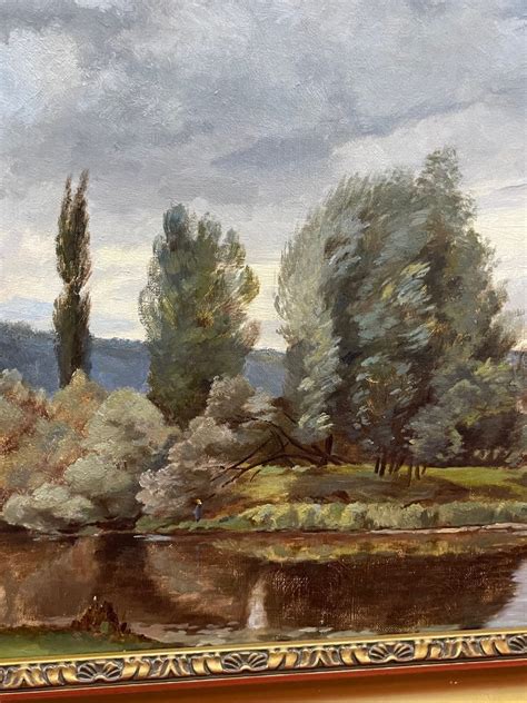 Proantic Tableau Peinture L Huile Le Bas Meudon Paysage