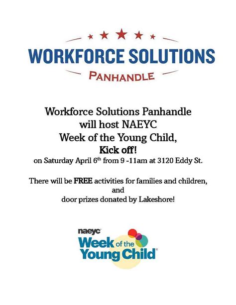 Workforce Solutions Panhandle To Host Week Of The Young Child Kickoff