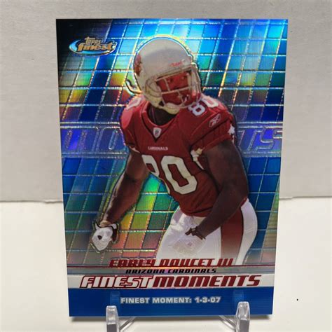 Topps Finest Finest Moments Blue Refractor Fm Ed Early Doucet