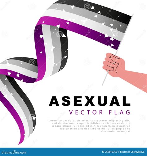 The Flag Of Asexual Pride In The Hand Of A Man Lack Of Sexual