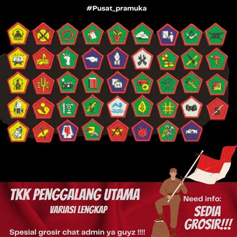 Jual Tkk Pramuka Penggalang Utama Segilima Bahan Full Bordir Bijian