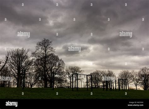 Rolling Clouds Over Hilly Fields Brockley Stock Photo Alamy