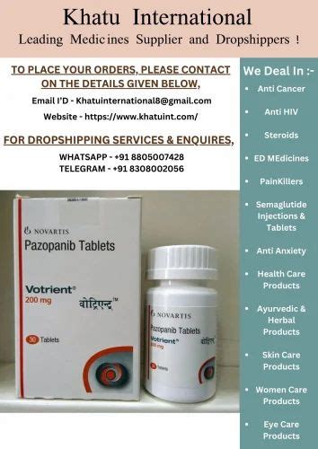 Votrient Mg Pazopanib Tablets At Rs Bottle Bhandewadi