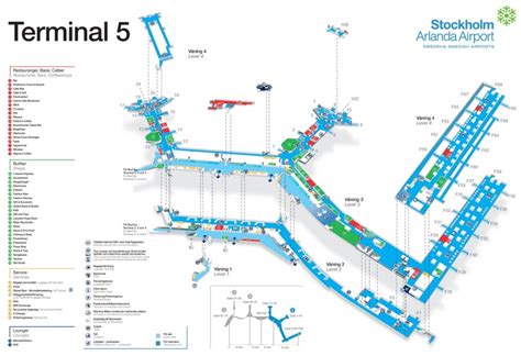 Stockholm airport terminal 5 map - Ontheworldmap.com