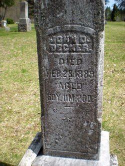 John D Decker M Morial Find A Grave