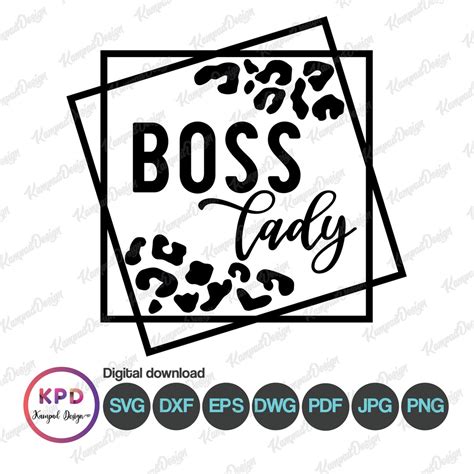 Boss Lady Svg Like A Boss Svg Boss Babe Svg Leopard Svg Sublimation