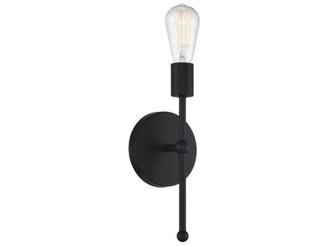 Savoy House Meridian 1 Light Matte Black Wall Sconce SVM90005MBK