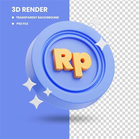 Premium PSD 3d Rendering Of Cute Icon Illustration Indonesia Currency