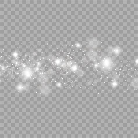 Premium Vector | White sparks and golden stars glitter special light ... 