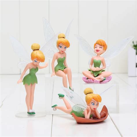 4pcs Set Tinkerbell Fairy Pvc Action Figures Tinker Bell Fairies Model